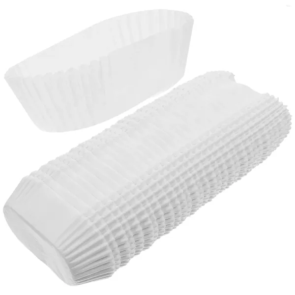 Tazas desechables pajitas bandeja de papel ovalado mini muffins a alta temperatura taza de pan para hornear revestimiento de cupcakes a prueba de grasa perfecta