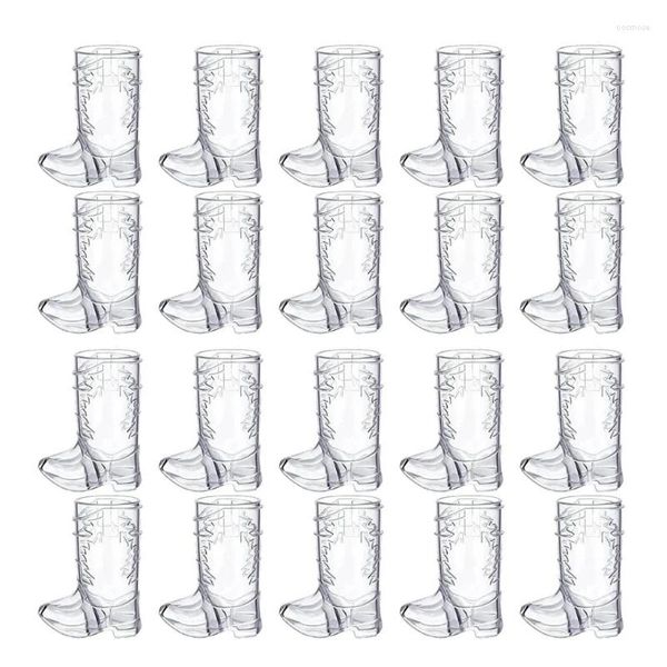 Cuilles jetables packs de pailles de 20 mini-bottes S verres polyvalentes pour la bachelorette party