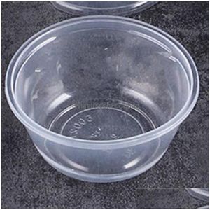 Vasos desechables Pajitas Contenedor de embalaje 50Ml Tazas Transparente Conveniente Caja de pudín Comida Fresca Kee Seguridad Simplicidad Organizar Dhhwa