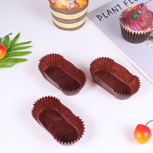 Wegwerpbekers rietjes papieren voeringen bakken cupcake cake broodbeker muffin bak brood ovale chocolade pan voering boot mini -proof kindermallen