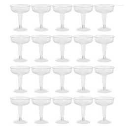 Cuilles jetables Paignes Flât de champagne en plastique - 60pcs Glasss Clear For Parties Coupe