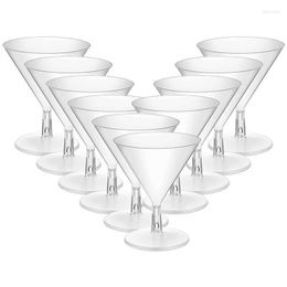 Wegwerpbekers Rietjes Plastic Beker Drinkglazen Martini 10st Wijnbar Cocktail Wijnglas Champagne Party