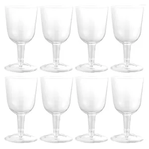 Tasses jetables Paies Lois de verre en plastique Dessert Gobeurs transparents Cocktail Cocktail Eights