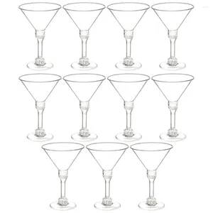 Gobelets jetables pailles en plastique, verres à Martini incassables, gobelets à vin pour Cocktail, boisson de fête