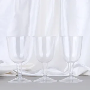 Tasses jetables pailles en plastique mini verres champagne fête des flûtes claires tasse de whisky rangement mariage