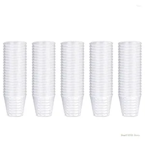 Wegwerpbekers Rietjes QX2E Set van 100 kristallen plastic S-glazen 30 ml voor bruiloften