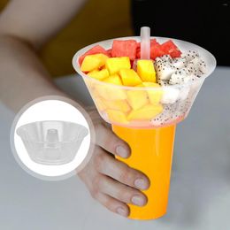 Wegwerpbekers rietjes zure poeder draagbare snack kom verdikte drank cup handige drank delicate kleine voedsel plastic containers