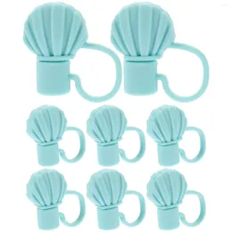 Gobelets jetables pailles bouchon de paille poussière embouts en Silicone bouchon Toppers pour gobelets Kawaii couverture tasse en verre