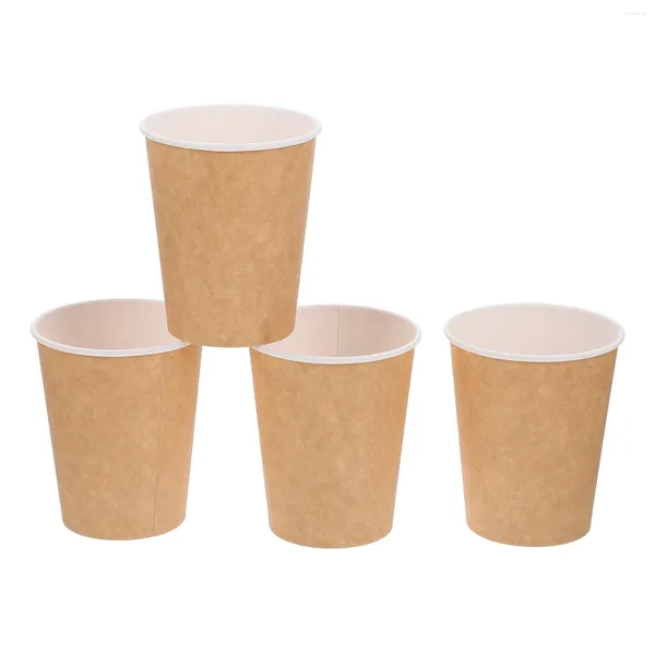 Tasses jetables pailles épaissies de papier contenant du papier contenant du café Banquet de fête de fête de fête