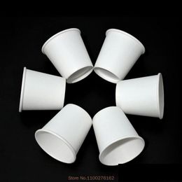 Gobelets jetables Pailles Tasse en papier blanc Tasses de ménage Jetable Café Thé Fournitures de fête Livraison directe Maison Jardin Kitch Dhgarden Dhonh