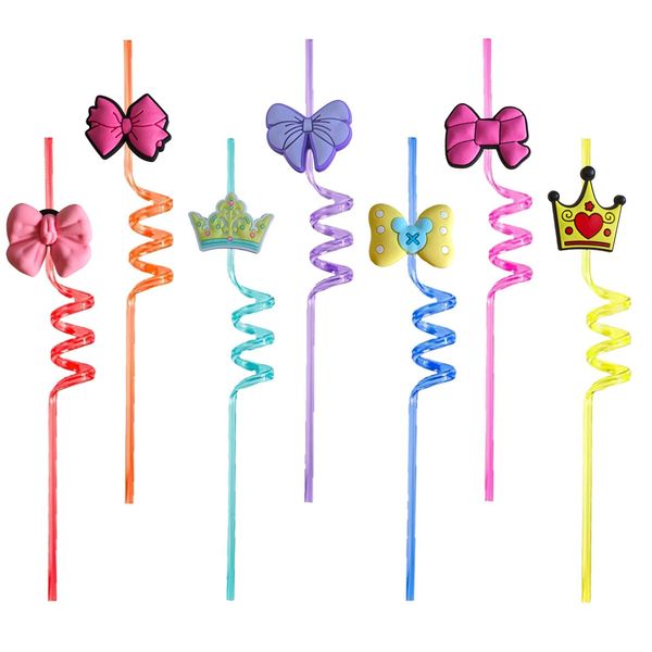 Cups jetables Sts Bow Crown TheMed Crazy Cartoon Plastic St Girls Party décorations Boire pour les cadeaux de cadeaux