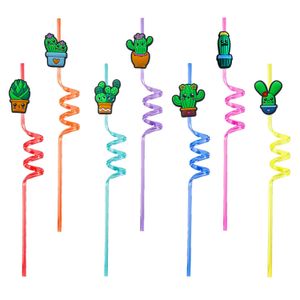 Tasses jetables sts cactus thème une bande dessinée folle buvette cadeaux pour les enfants de fête de Noël décorations d'anniversaire suppléants sup ot5hi