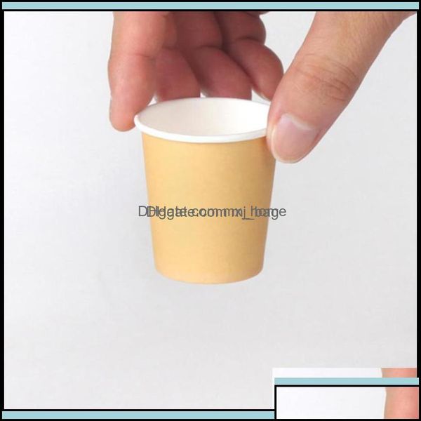 Vasos desechables Sts Mini degustación de papel 60Ml taza de té para beber café promoción de supermercado entrega de muestra 2021 Disposab Otbkj