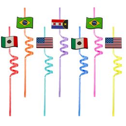 Cups jetables STS National Flag Themd Crazy Cartoon Decoration Fournitures d'anniversaire Favors Plastic St avec pour les enfants buvant Chr Otwqu