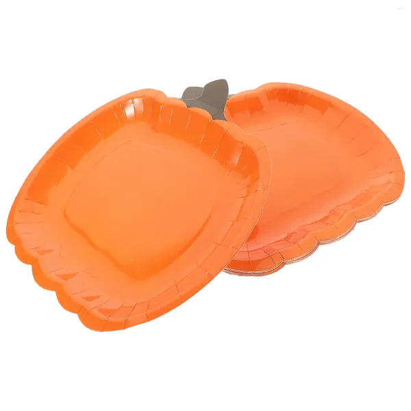 Vajilla desechable, 10 Uds., Vajilla de cena para pastel de papel de calabaza para Halloween, suministros para fiestas, suministros para el hogar