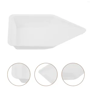 Dîne jetable 10 pcs servants plateau pesant le bateau en plastique plat antistatique blanc