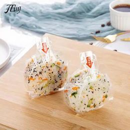 Dîner jetable 100pcs Belle dessin animé pour le triangle de riz à balle sac d'emballage nori oniigiri Sushi Making Moule Bento Accessoires