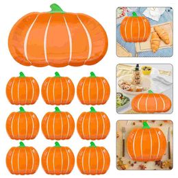 Dîner jetable 25 PCS Halloween Festival Pumpkin Paper Decor Decor Cake Dinner Party Bolders Reusable