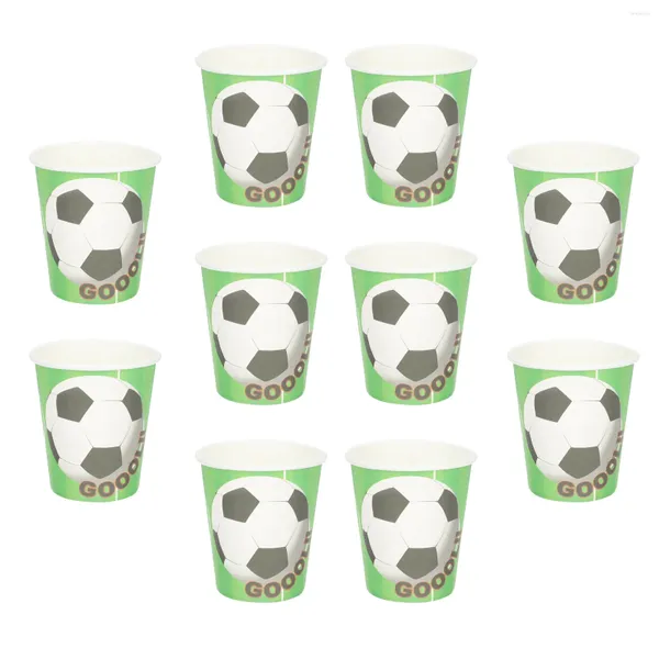 Dîner jetable 50 pcs tasses à café Coupe de football Papier papier décoratif tasses ménagers boisson boisson à la maison enfant
