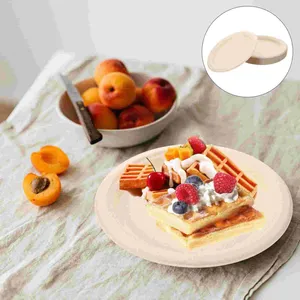 Vaisselle jetable 50pcs assiettes de fête papier à gâteau pratique multi-usage