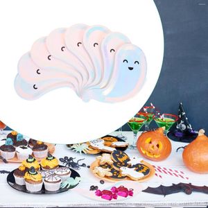 Vajilla desechable, 8 Uds., utensilios para servir ensaladas, plato para fiesta de aperitivos, vajilla para pastel de reunión de Halloween, multifunción