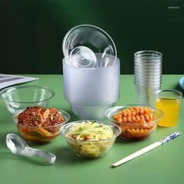 Bol de vaisselle jetable Aviation Crystal dur épaissis en plastique Commercial Ménage commercial Snack de restaurants et baguettes