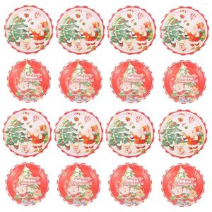 Wegwerpservies Kerstbord Banket Papieren Borden Cupcake Toppers Feestservies