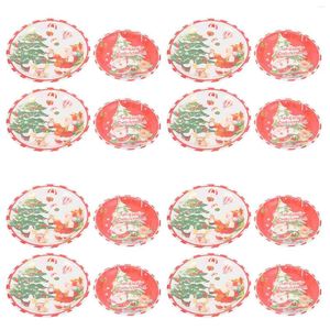 Wegwerpservies Kerstbord Feesttaart Decoraties Schotel Servies Decoratief Papier Gerechten Banket Kerstboom