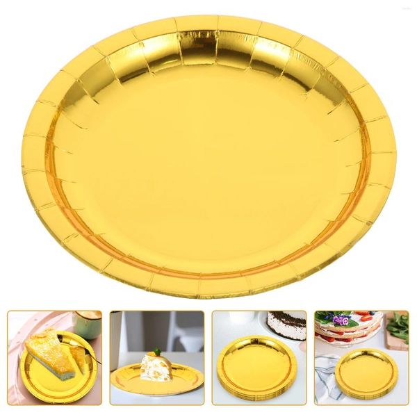 Vaisselle jetable feuille d'estampage moule à gâteau assiette en papier accessoire de fête fourniture Dessert plat multifonction pratique ménage Cupcake