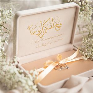 Disposable Dinnerware Kotak Perhiasan Kustom Flanel Cincin Pernikahan Kalung Anting Gelang Hadiah untuk Pengantin 230425