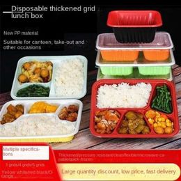 Wegwerp Dinware Lunch Box Groothandel Food Grade Company Plastic rechthoekig snel met deksel Q240507