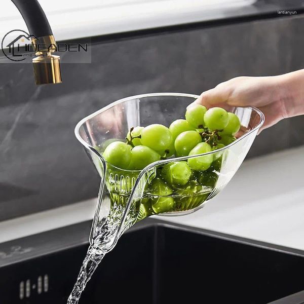 Vajilla desechable, cuenco de drenaje multifuncional, fregadero doméstico, lavabo para verduras, cocina, platos de limpieza de frutas, Gadgets