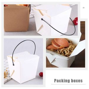 Wegwerp Dinware Paper Box eten Bezorg papier gebakken Chinese kip wegwerp lunch naar container frietjes gebakken verpakking Q2405073