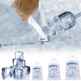 Sacs de glace en plastique jetables avec crampon 10 pack 810 20lbs stockage pour cube machine
