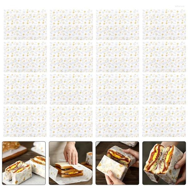 Sándwich desechable sándwich envoltura de sándwich grasaf envoltura de productos horneados empaquetado de papas fritas envoltorios