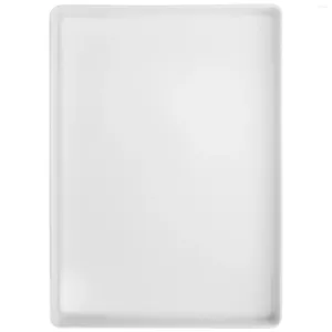 Dîner jetable plateau de service plate rectangulaire bol de table de rangement des plateaux de mode de cuisine en mélamine blanche