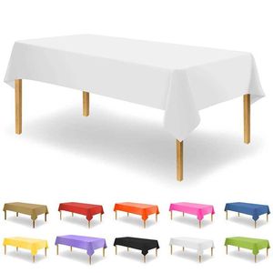 Prix de vaisselle jetable 183x73cm de rose blanc étanche pour la décoration de fête d'anniversaire de mariage Supplies de douche de bébé Q240507