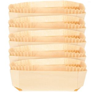 Vaisselle jetable boîte en bois plateau en papier Cajas Para Fresas Con porte-gâteau au chocolat moule résistant à l'huile poêle cuisson pain multifonction