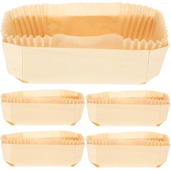 Bandeja para hornear bandeja de papel de caja desechable con molde para pastel resistente al calor