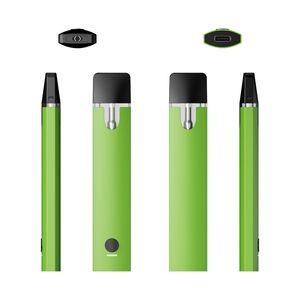 Jetable E cig 1ML 2023 Nouveau produit Vide Huile épaisse Type C Rechargeable Delta 8 Préchauffer le stylo vaporisateur jetable avec bouton de préchauffage