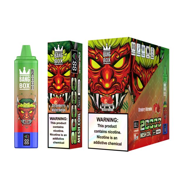 Cigarrillo desechable E PRECIO MAYORAL Bang King Box 20000 Puffs 26 ml LED Smart Screen E-Liquid Electronic Cigarry Torrando 25K 20K 18K 15K 12K Huffs E Vape