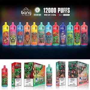 Originele Bang King 12000 Puff Disposable Vapes Pen Mesh Coil Puff 12000 E Sigaret 0% 2% 3% 5% Vaporiseer Oplaadbare nieuwste Pakket VAPE PENE SHISHA Puff 12K