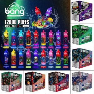 Bang Box 12000 Puffs Bobine de maille de stylo vape jetable 12k Puff Vape Bang Bar 23 ml CARTRIDGES PRÉFULTÉ