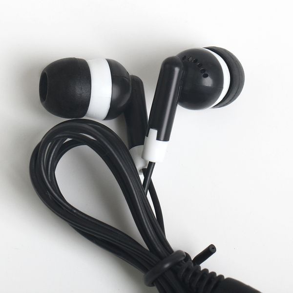 Écouteurs jetables 3.5mm dans l'oreille écouteur filaire stéréo écouteurs sans microphone pour téléphones PC pour cadeau d'entreprise scolaire