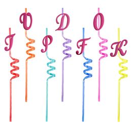 Jetable ers rose grandes lettres thème une dessin animé fou Sts réutilisable des fournitures de consommation d'alcool en plastique pour les cadeaux de goodie pop de fête d'anniversaire enfants otmne