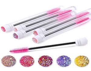 Wegwerp Wimperborstel Tube Extender Make-up Wenkbrauwborstels Apart ontwerp Charmant Diamond Bottom Mascara Stick Applicator1272480