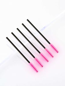 Brosses de cils jetables Brussures de la ricin Brosse du mascara Wands Tools de maquillage cosm￩tique Black et Rose Red Cepillos de Pestanas