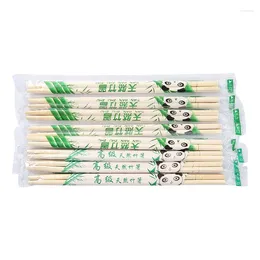 Flatware desechable 100 pares Chopsticks de madera de bambú chino Restaurante paquetes individuales Chop Chop Stick Waterware de mesa de cocina
