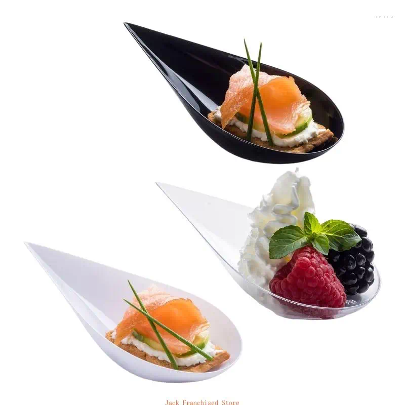 Disposable Flatware 100 Pieces Plastic Serving Bowls Dessert For Salad Bar Buffet
