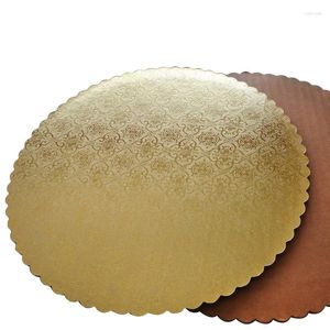 Couverts jetables 10pcs 8 pouces à gâteau carré à gâteau carré padle de lacet pizza cercle en papier carton en papier